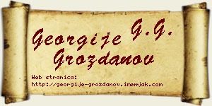 Georgije Grozdanov vizit kartica